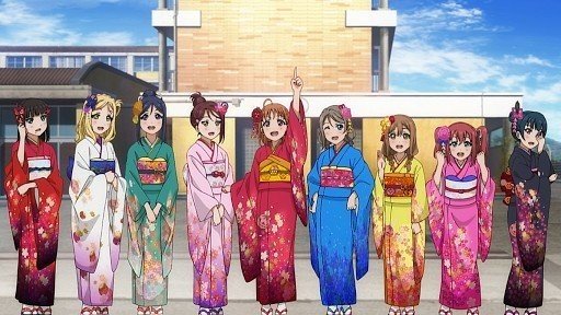New Year morning Hatsumode scene